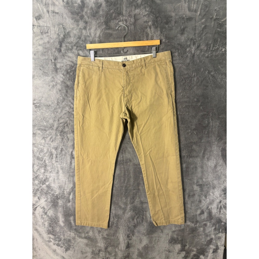 Dockers Broken In Chino Khaki Tan Pants Mens 37x27.5 Flat Front Twill Casual